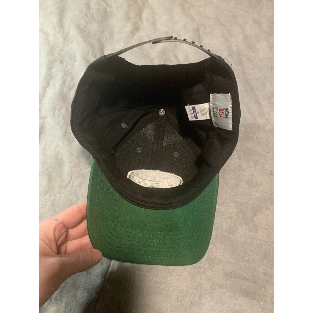 Kids NEW YORK Jets Hat SnapBack Baseball Cap, Black Hat Green & White 3D Patch